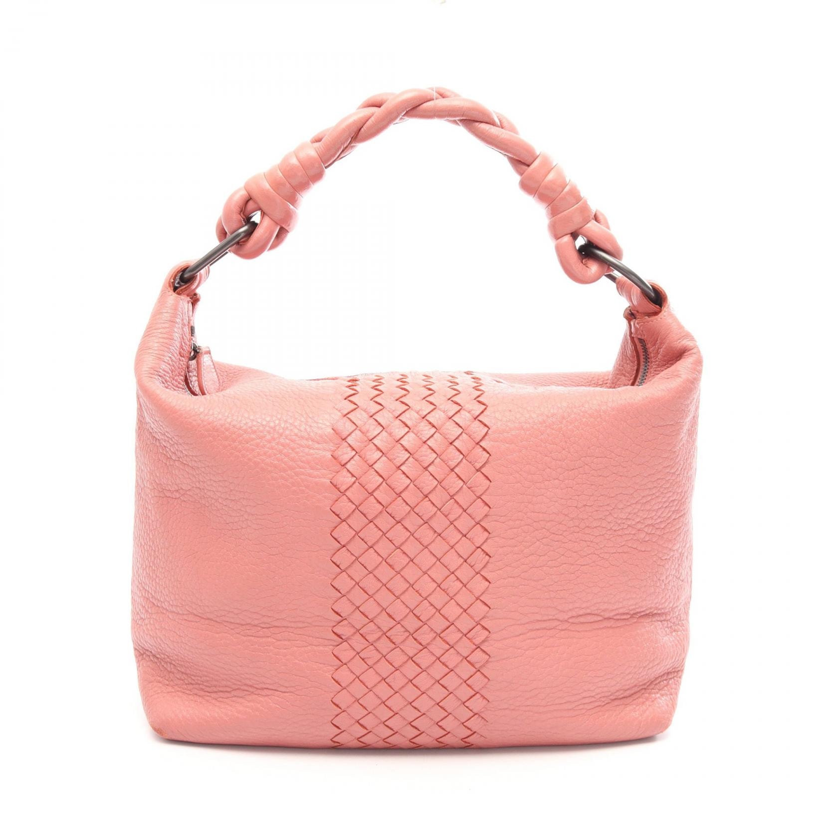 ボッテガヴェネタ BOTTEGA VENETA イントレチャート ショルダーバッグ バッグ レザー レディース ピンク系 179331 【中古】