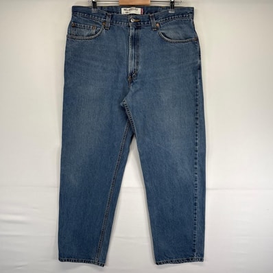古着 リーバイス Levi's デニム パンツ ジーパン テーパード 大きいサイズ ジーンズ 550 ジッパーフライ w38 L32 ブルー系 メンズ
