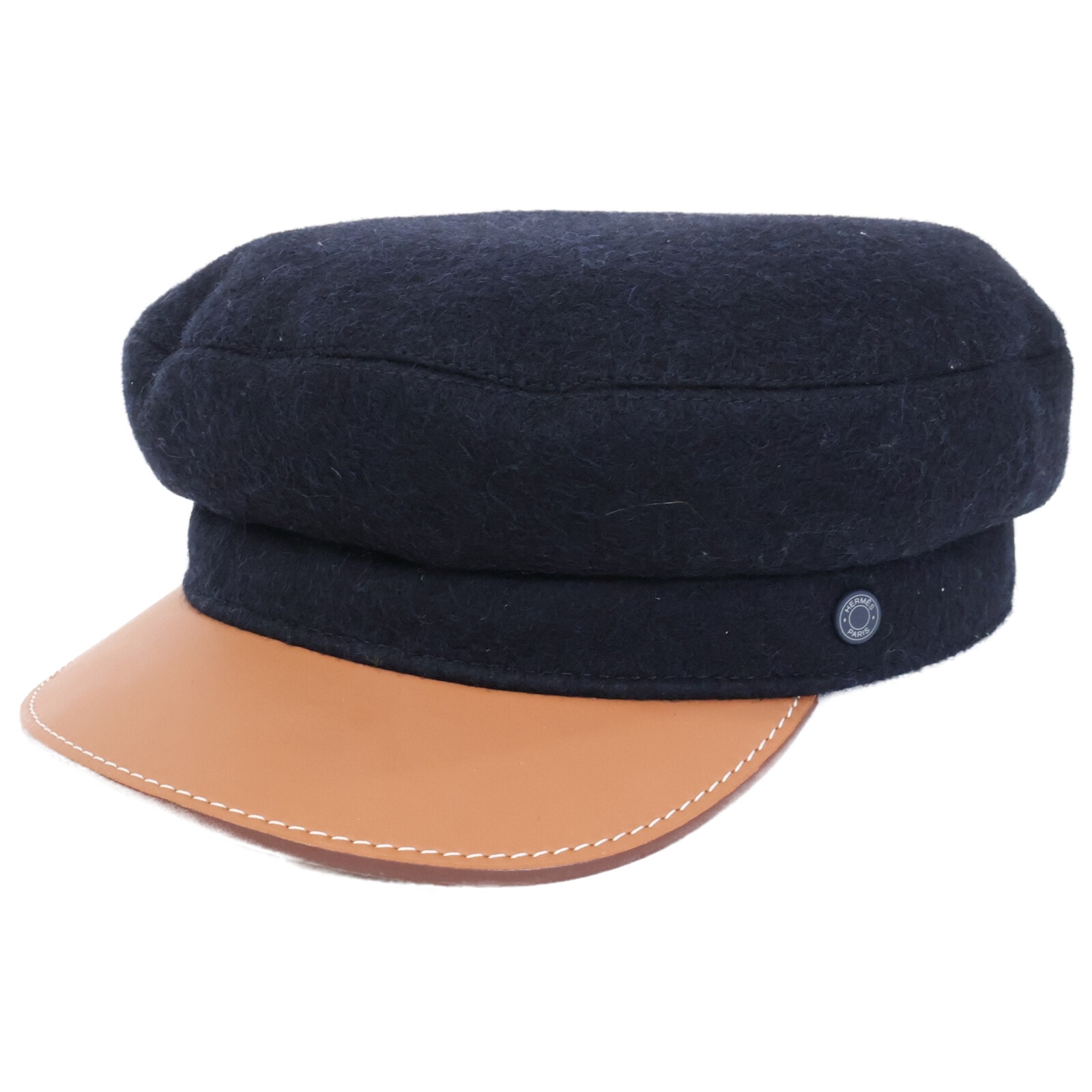 エルメス 【即決/国内正規】ウール/レザー キャスケット 58