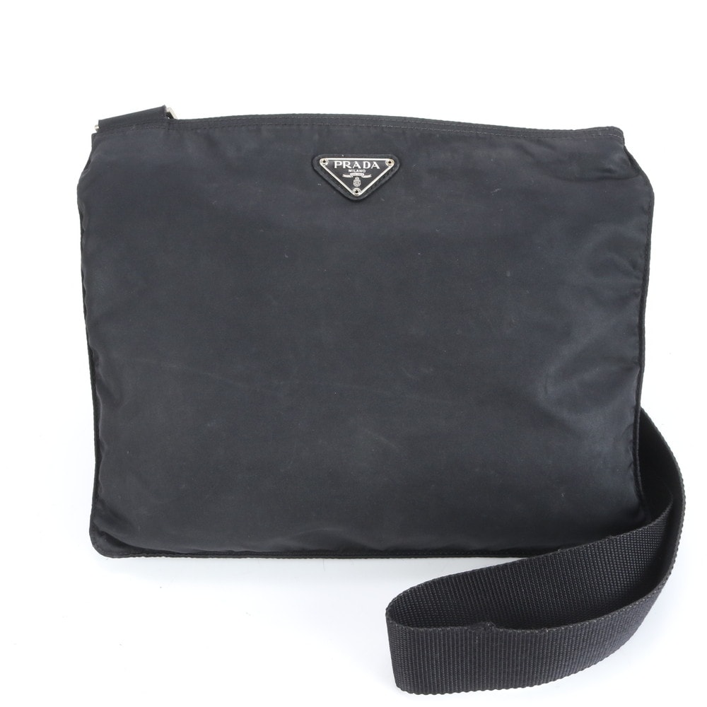 ■美品 プラダ テスート ナイロン三角ロゴショルダーバッグ