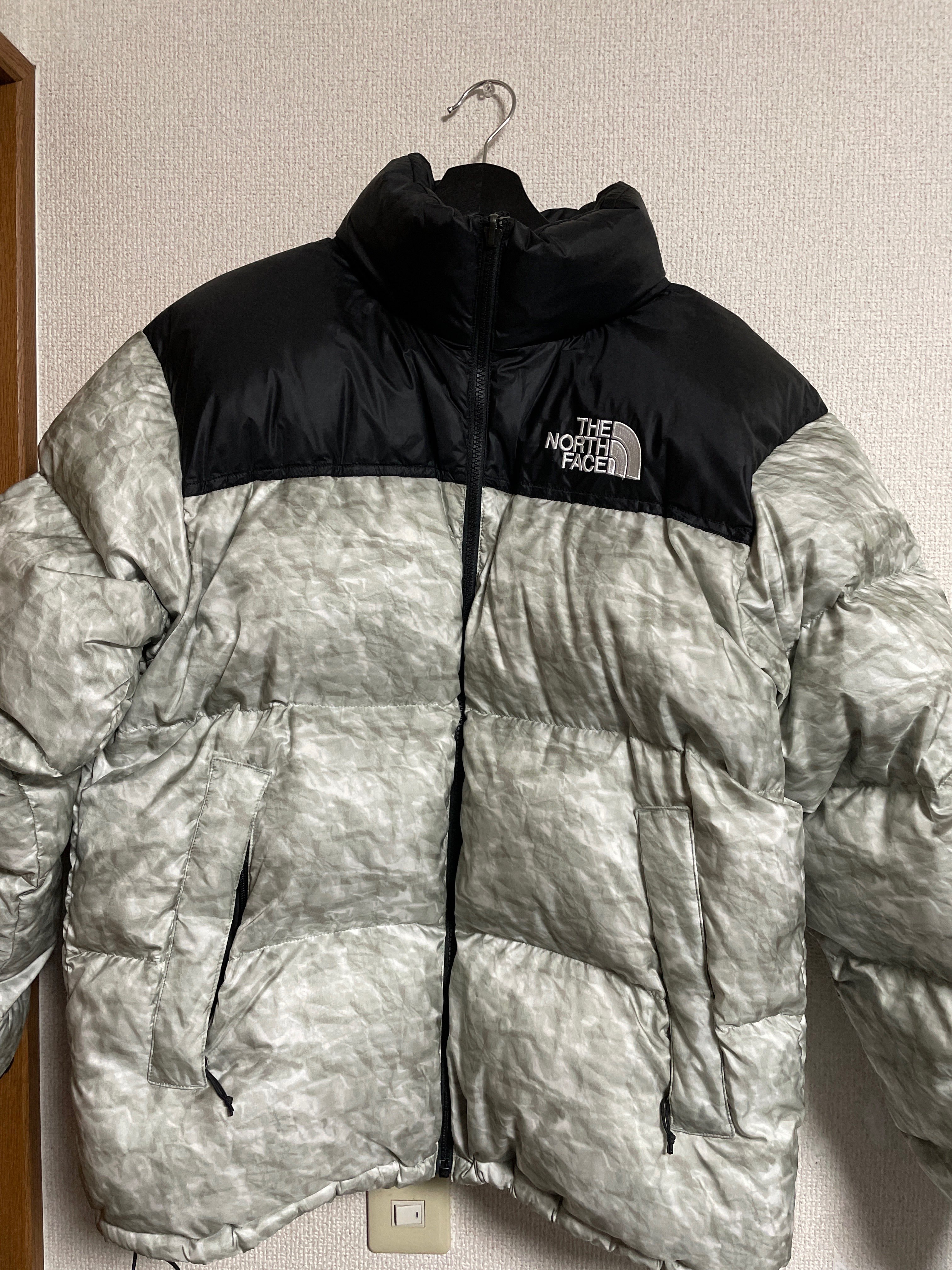 Supreme x The North Face Nuptse Jacket "White Paper Print"