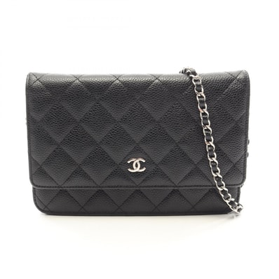 シャネル CHANEL マトラッセ ショルダーバッグ バッグ キャビアスキン(グレインドカーフ) レディース ブラック系 【中古】