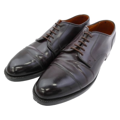 ALDEN オールデン その他靴 2160 コードバン レザー ストレートチップ キャップトゥ レースアップ レザー シューズ ダークブラウン系 ブラウン系 8.5【中古】