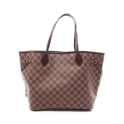 ルイ・ヴィトン LOUIS VUITTON ネヴァーフルMM トートバッグ バッグ PVCコーティングキャンバス レザー ダミエ エベヌ レディース ブラウン系 N51105 【中古】