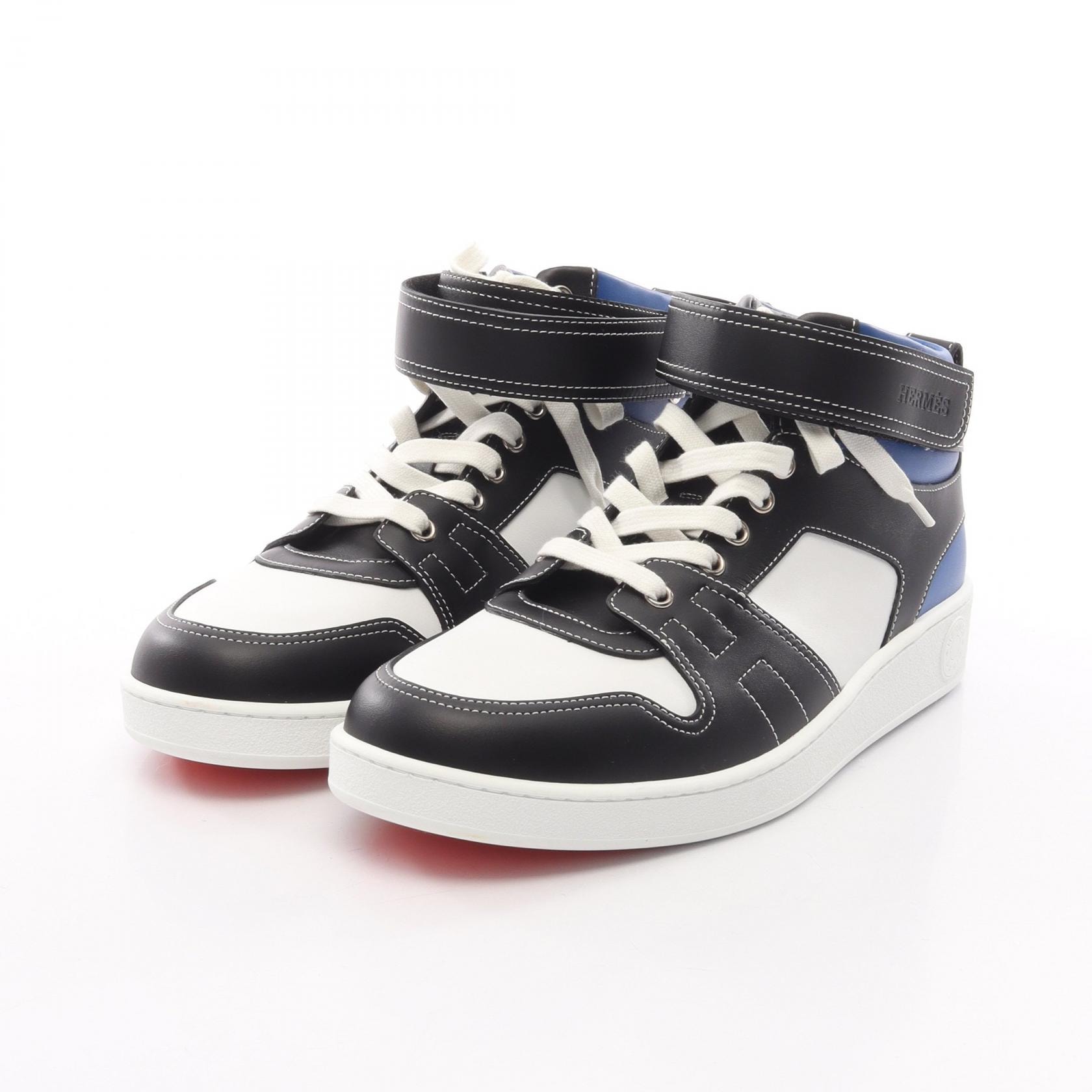 エルメス HERMES フリースタイル スニーカー 靴 レザー ホワイト メンズ ブラック系 / ホワイト系 / ブルー系 【中古】