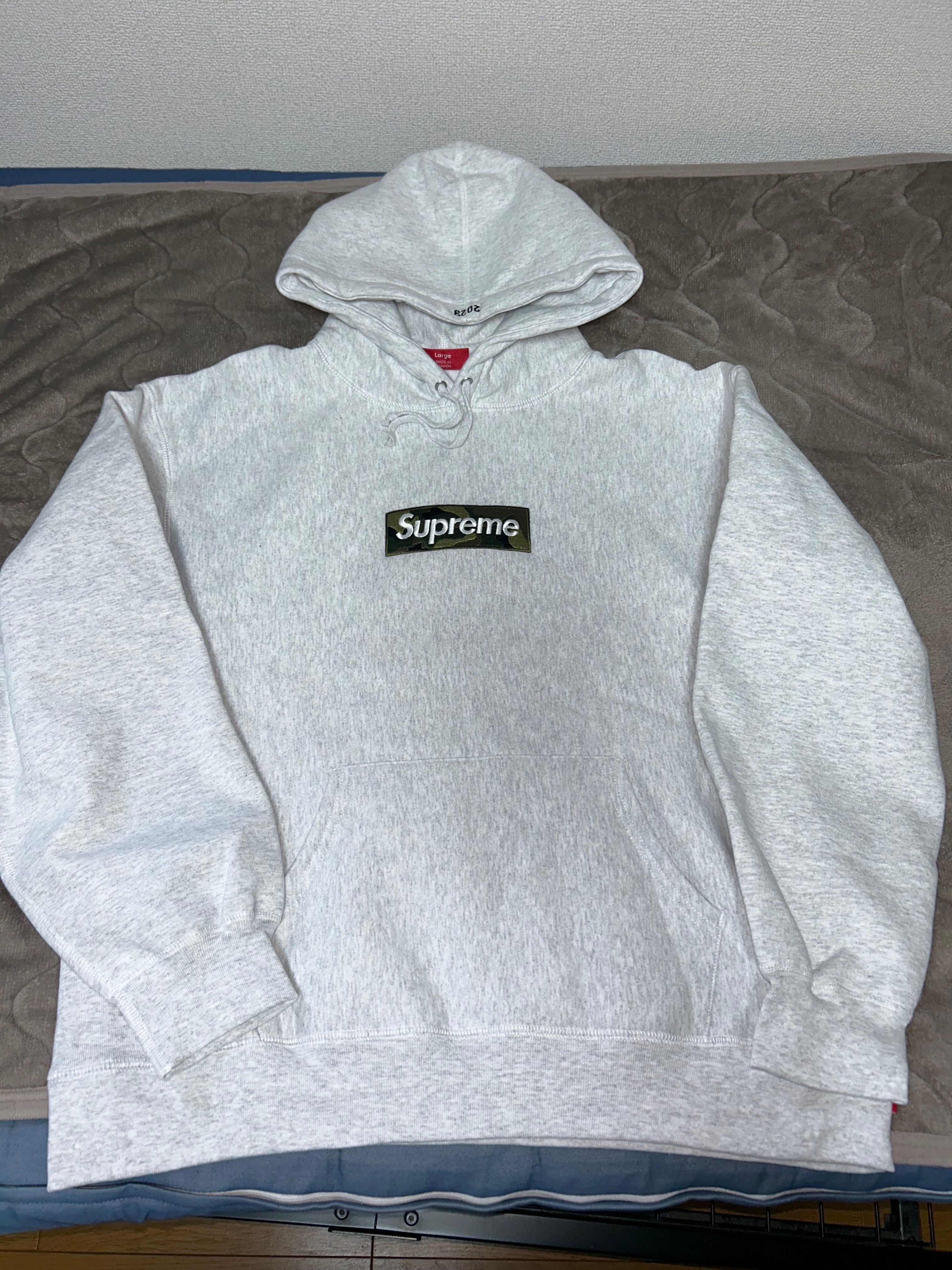 Supreme Box Logo Hooded Sweatshirt "Ash Grey" (23FW)