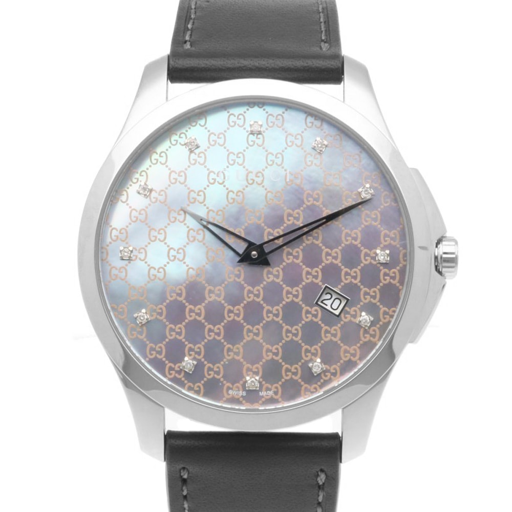 グッチ Gタイムレス 腕時計 時計 ステンレススチール 126.3 クオーツ メンズ 1年保証 GUCCI 中古