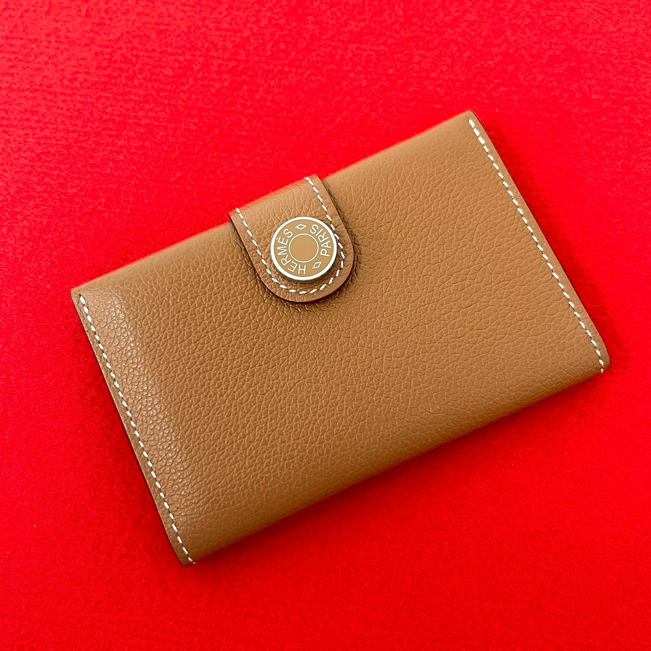 HERMES エルメス RMS エバーカラー カードケース ゴールド ブラウン
 44169