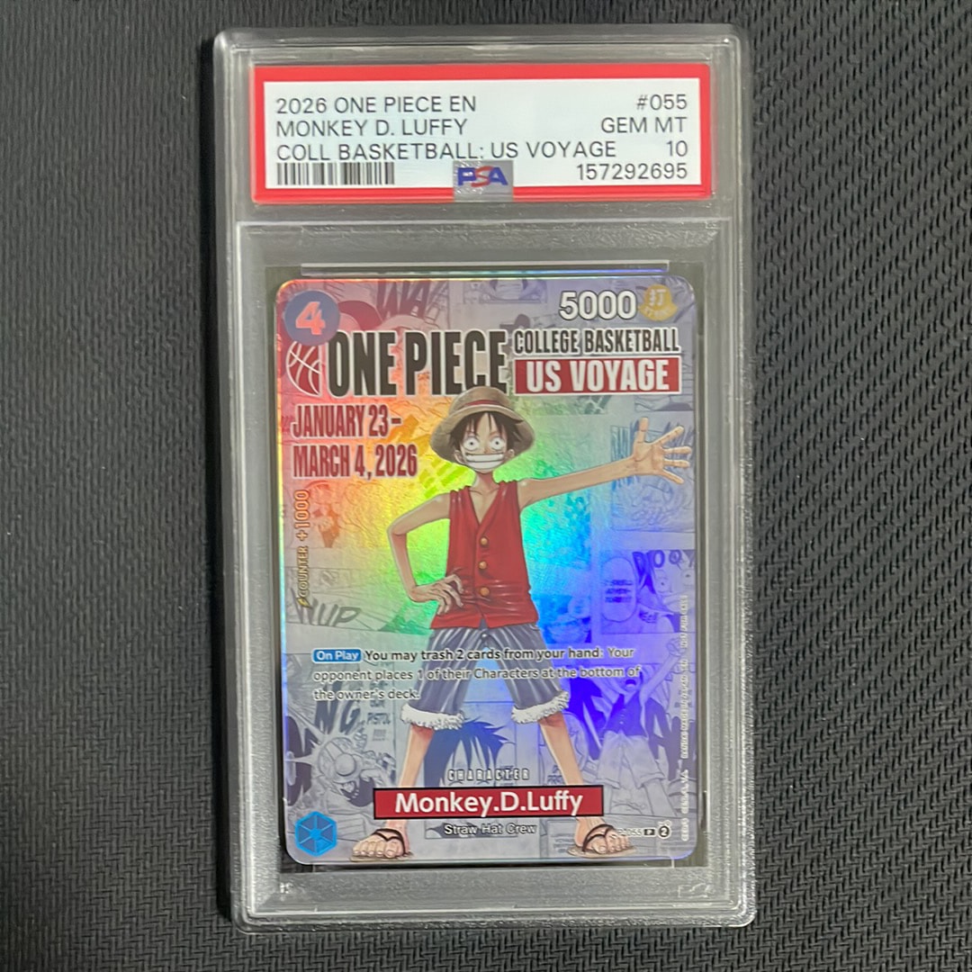 PSA10】モンキー・D・ルフィ P : 海賊旗フォイル [P-055](プレミアム