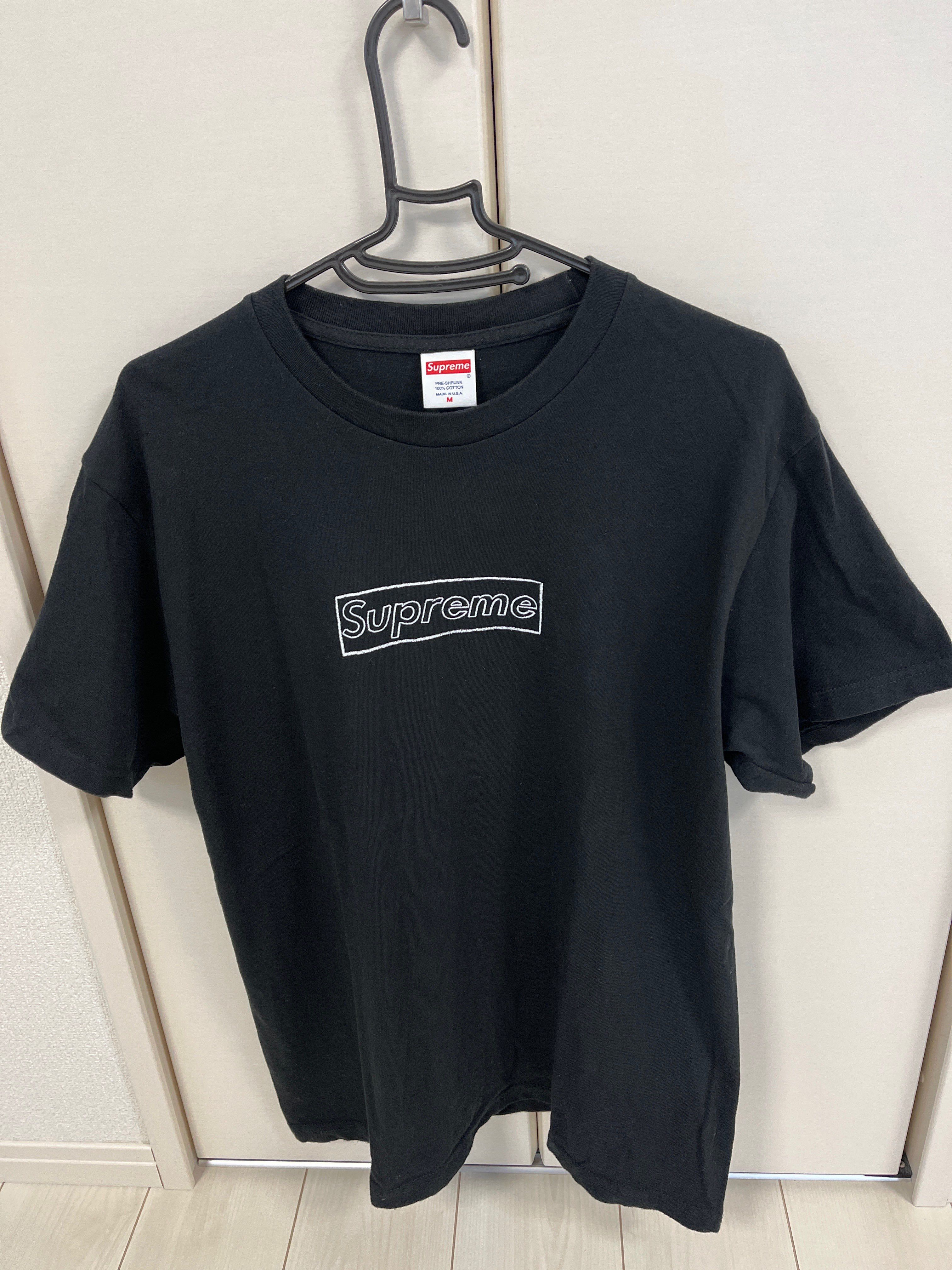 Supreme KAWS Chalk Logo Tee "Black"