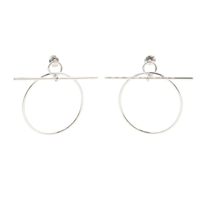 エルメス HERMES ループピアス ピアス ジュエリー シルバー925 レディース シルバー系 【中古】