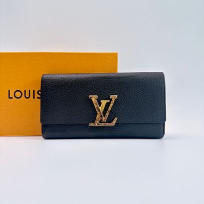 Louis Vuitton Capucines Wallet Python Leather "Noir"