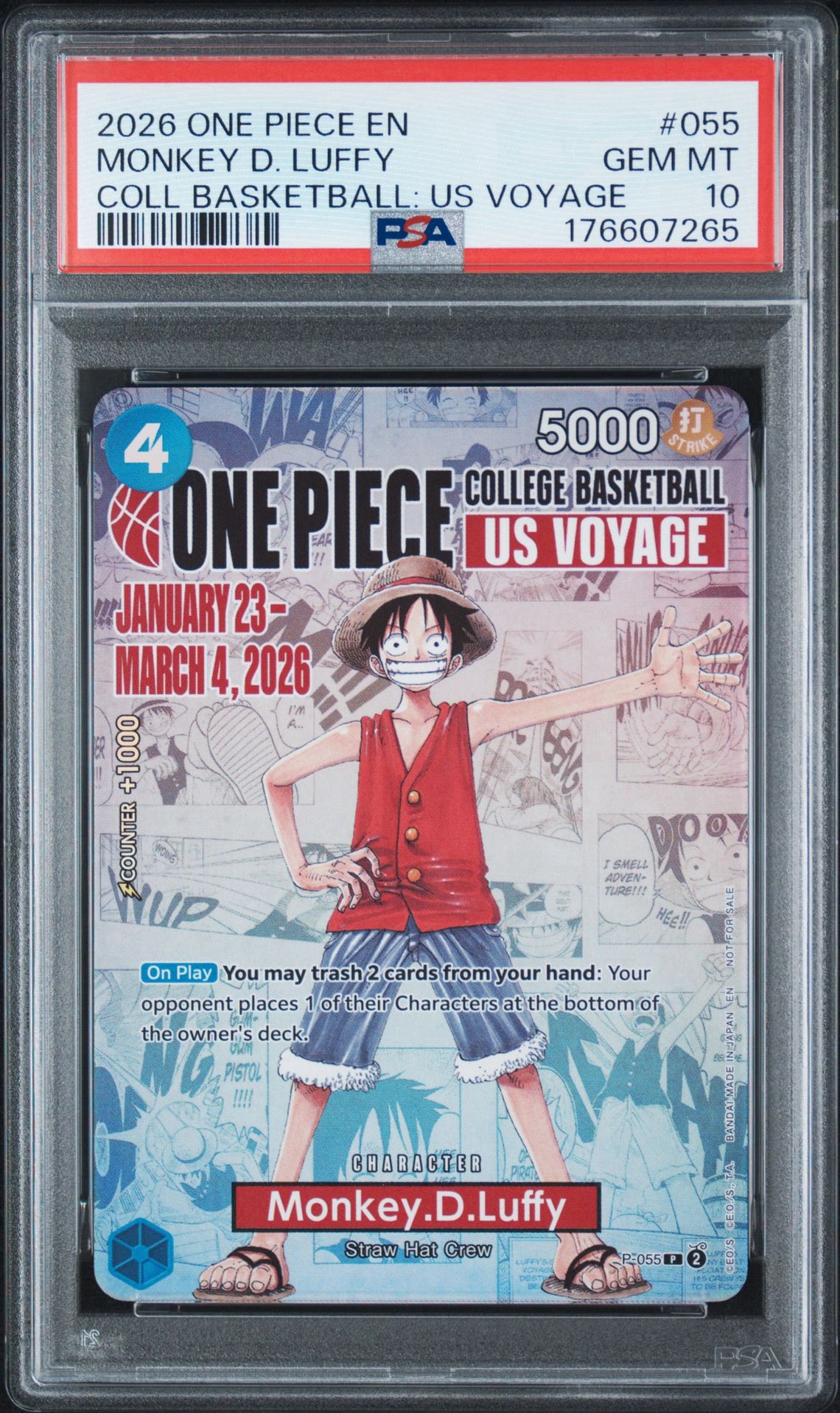 PSA10】モンキー・D・ルフィ：P (開封済) [P-055]【英語版