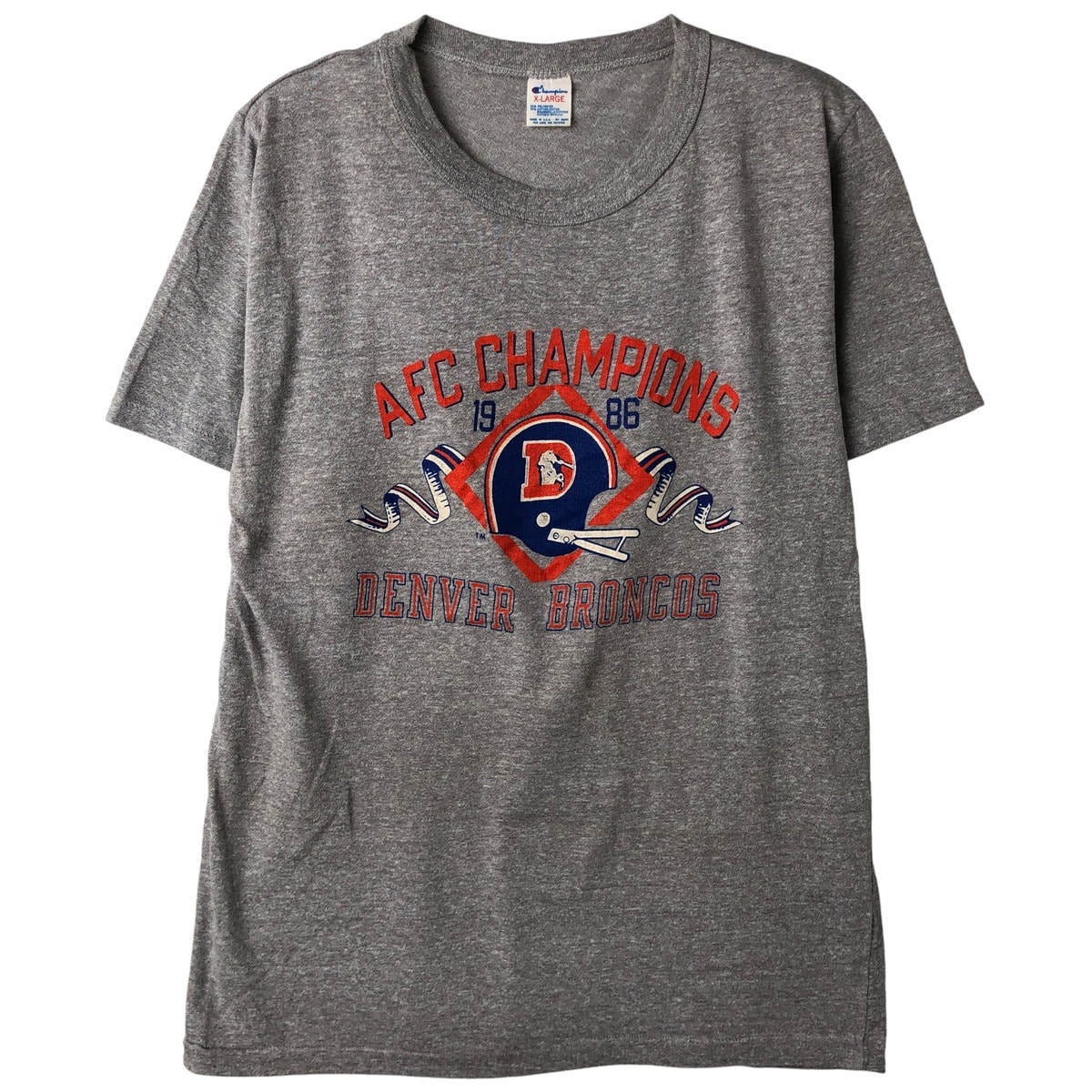 古着 80年代 チャンピオン Champion トリコタグ NFL DENVER BRONCOS デンバーブロンコス スポーツプリントTシャツ USA製 メンズXL相当 ヴィンテージ/eaa608066