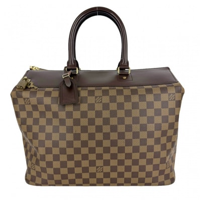 LOUIS VUITTON ルイヴィトン ボストンバッグ ダミエ グリニッジPM 旅行バッグ N41165 ブラウン 茶 ゴールド金具 メンズ【中古品】