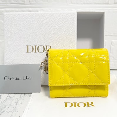 【極美品】ディオール 財布 レディディオール ロータスウォレット カナージュ