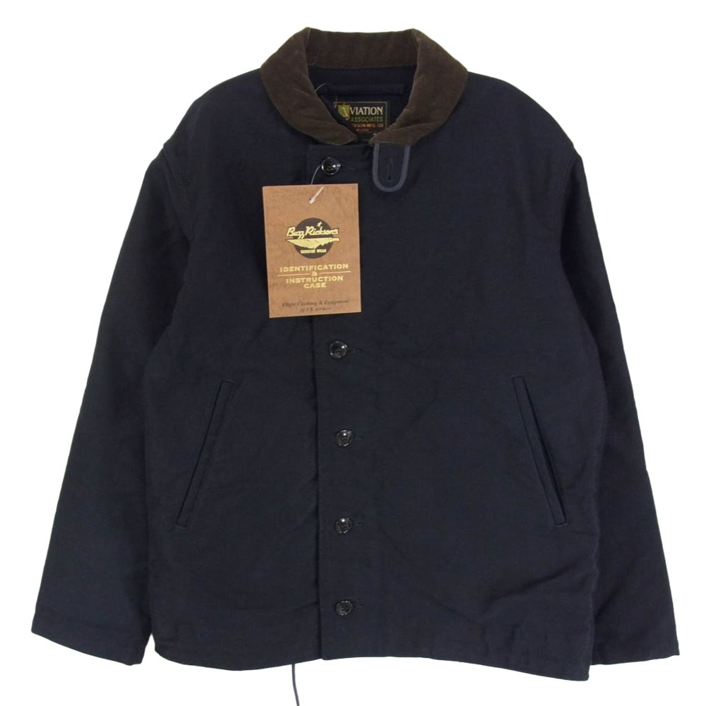 Buzz Rickson's バズリクソンズ ジャケット BR15346 AVIATION ASSOCIATES N-1 CIVILIAN MODEL シビリアンモデル デッキジャケット ミリタリー ジャケット NAVY ネイビー系 38【中古】