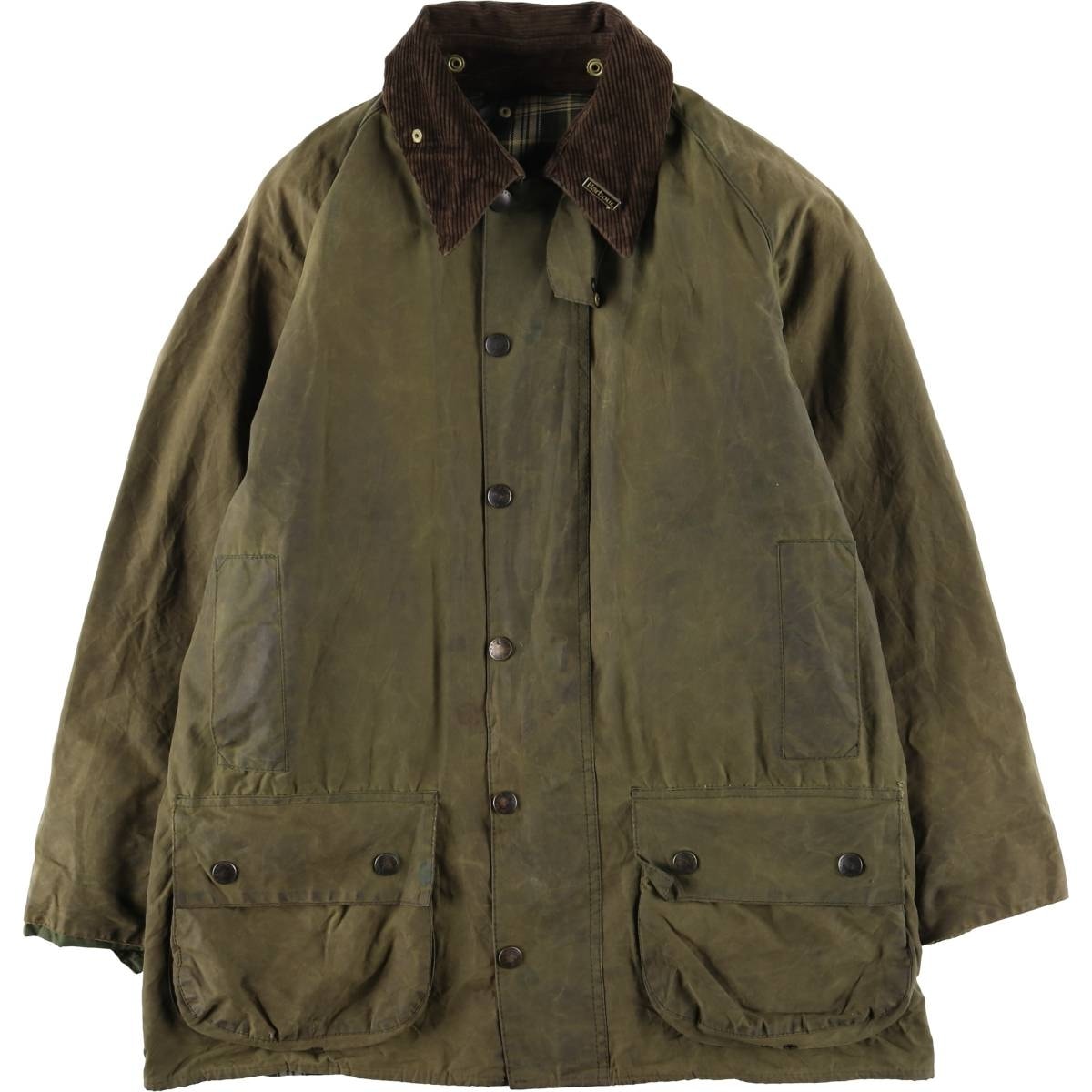 古着 00年代 バブアー Barbour BEAUFORT ビューフォート 旧3ワラント バッジ付き オイルド ハンティングジャケット 英国製 C40 メンズM相当/eaa615076