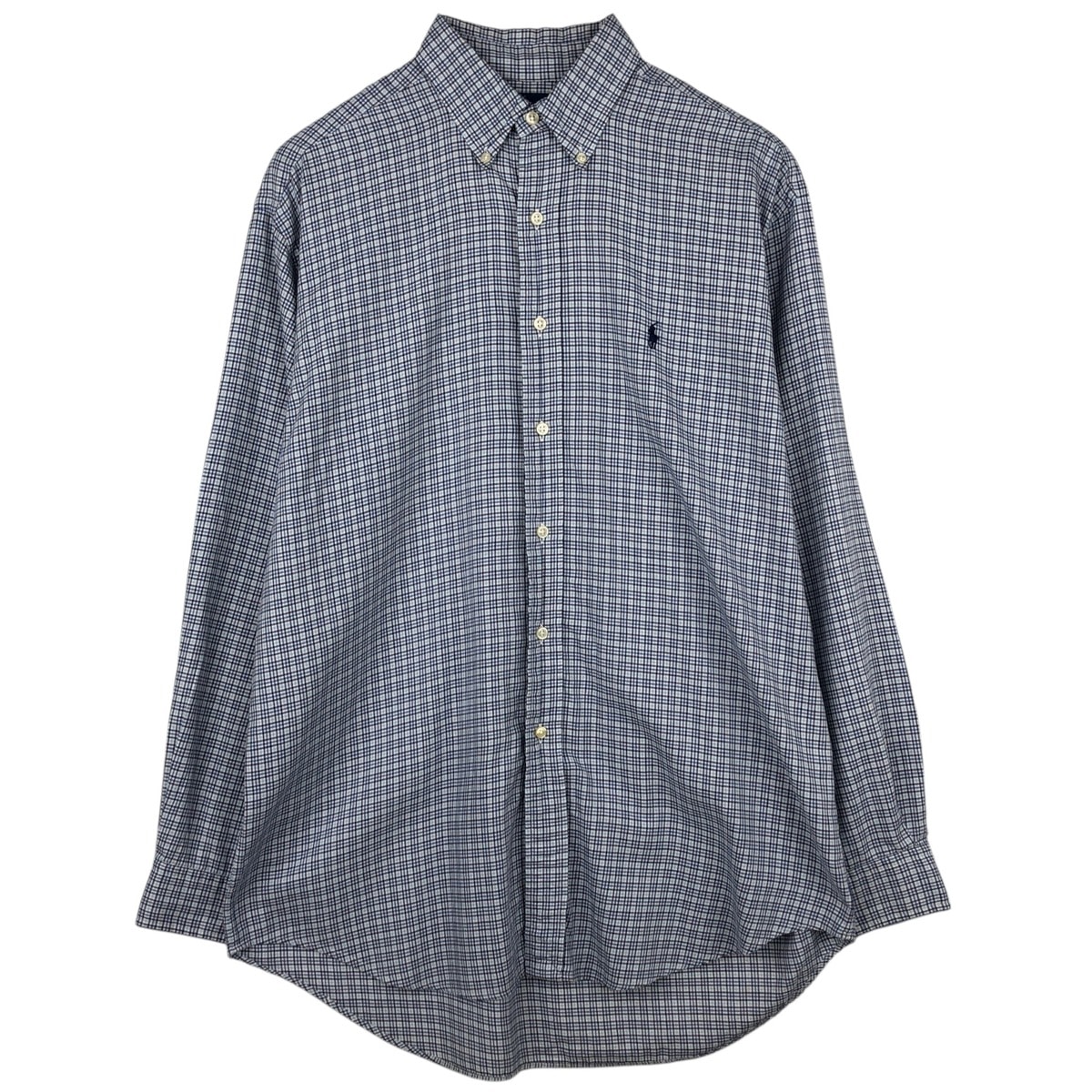 古着 ラルフローレン Ralph Lauren BLAKE 長袖 ボタンダウンチェックシャツ メンズM相当/eaa622250