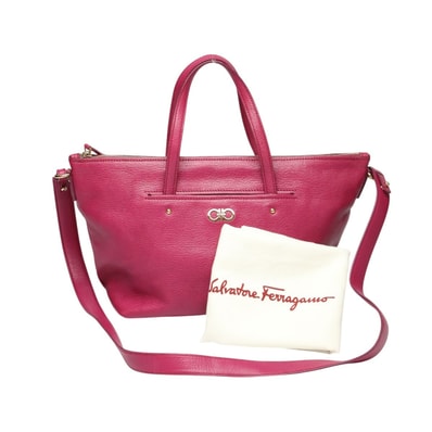 サルヴァトーレフェラガモ Salvatore Ferragamo ガンチーニ 無地 ハンドバッグ
