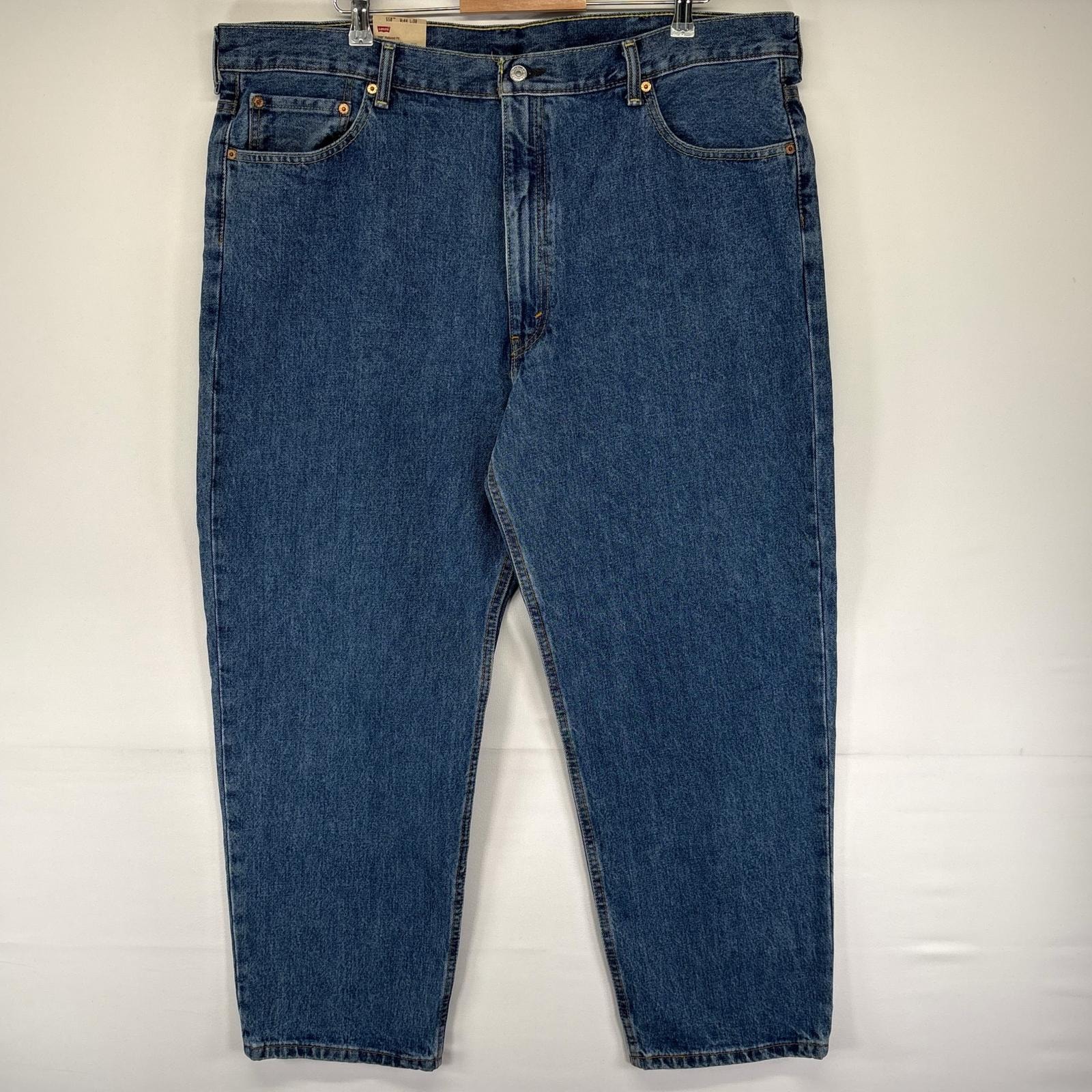 古着 デッドストック リーバイス Levi's デニム パンツ 550 テーパード バギー タグ付 大きいサイズ W44 L30  ブルー系 メンズ