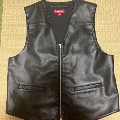 Supreme x Toy Machine Faux Leather Vest "Black"