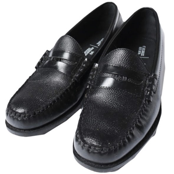 G.H.BASS x REIGNING CHAMP ジーエイチバス レイニングチャンプ 25AW 別注 LARSON WEEJUNS ラーソン ペニーローファー RC-7585 US8.5(26.5cm) BLACK コイン レザー 革靴 シューズ