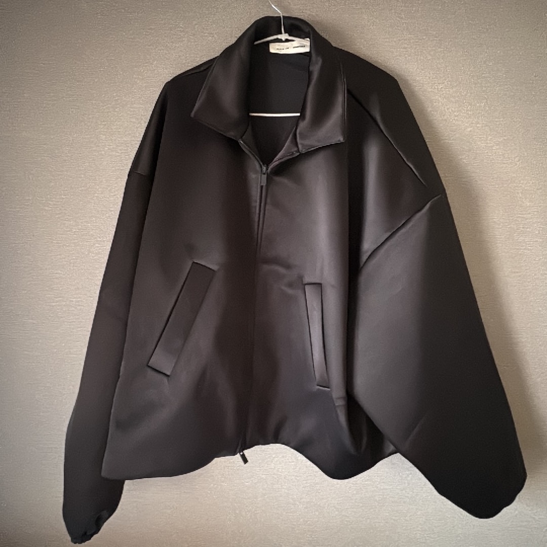 FEAR OF GOD ESSENTIALS Bonded Satin Bomber "Jet Black"