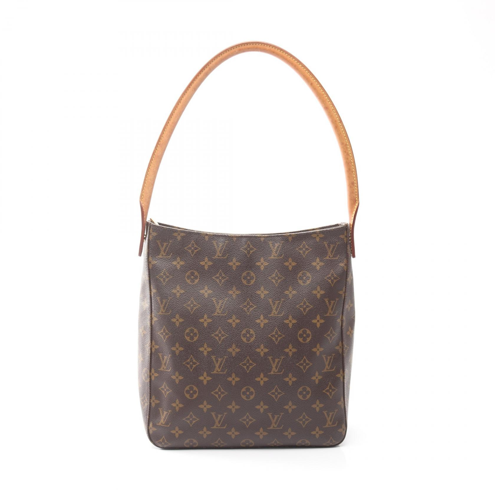 ルイ・ヴィトン LOUIS VUITTON ルーピングGM ショルダーバッグ バッグ PVCコーティングキャンバス レザー モノグラム レディース ブラウン系 M51145 【中古】