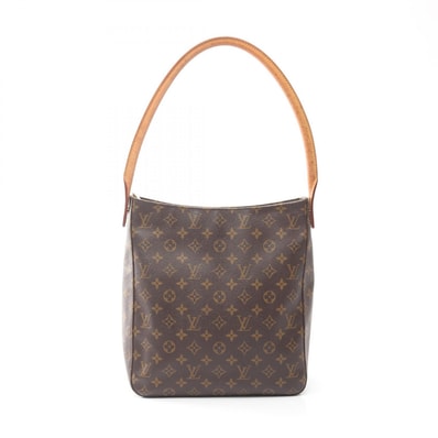 ルイ・ヴィトン LOUIS VUITTON ルーピングGM ショルダーバッグ バッグ PVCコーティングキャンバス レザー モノグラム レディース ブラウン系 M51145 【中古】