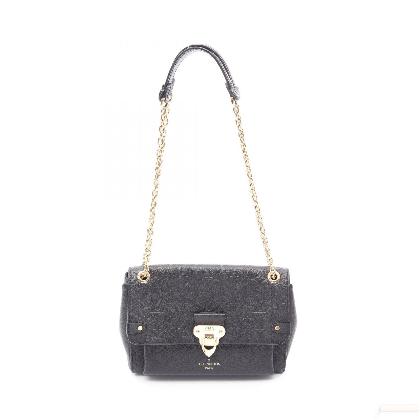 ルイ・ヴィトン LOUIS VUITTON ヴァヴァンPM ショルダーバッグ バッグ レザー モノグラム・アンプラント ノワール レディース ブラック系 M44151 【中古】