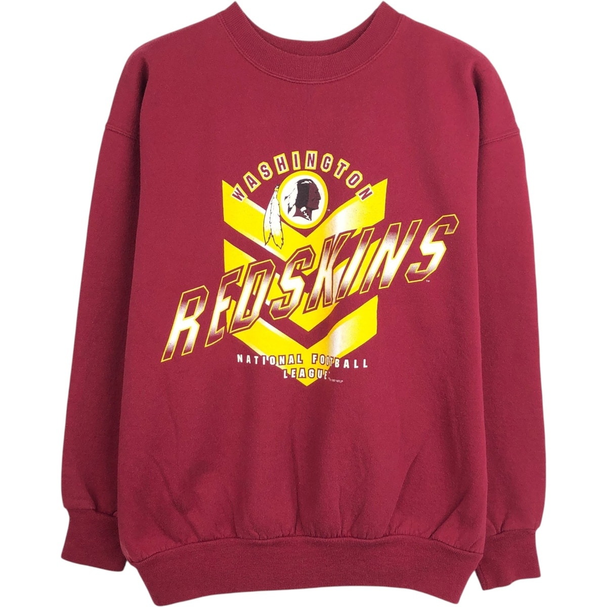 古着 ヘインズ Hanes COMFORTBLEND NFL WASHINGTON REDSKINS ワシントンレッドスキンズプリントスウェットシャツ トレーナー USA製 メンズL相当/eaa671729