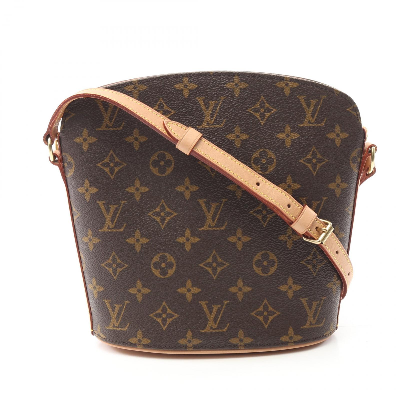 ルイ・ヴィトン LOUIS VUITTON ドルーオ ショルダーバッグ バッグ PVCコーティングキャンバス レザー モノグラム レディース ブラウン系 M51290 【中古】