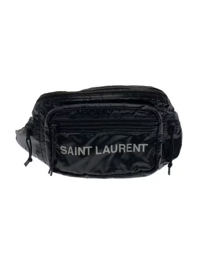 SAINT LAURENT Body Bag Nux Nylon "Silver/Black"