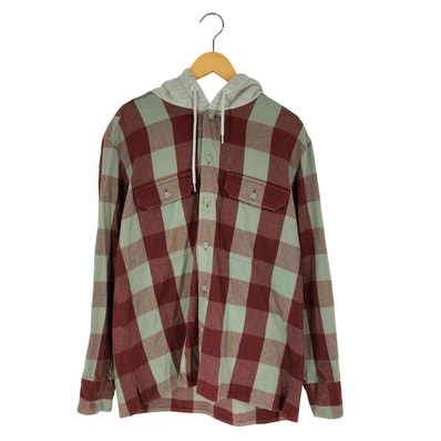 HOODED SHIRT フード チェック ネルシャツ【1142163643072】