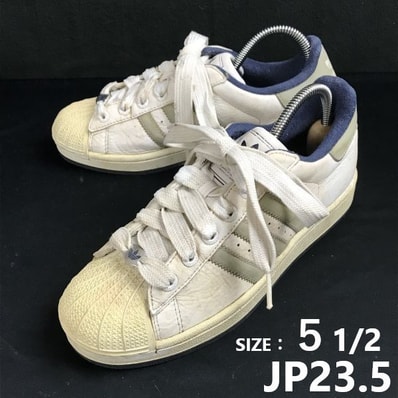 adidas/アディダス★SUPER STARローカットスニーカー【size:5.5/23.5/white/白系】トレフォイル/sneakers/Shoes/trainers◆sQ-669