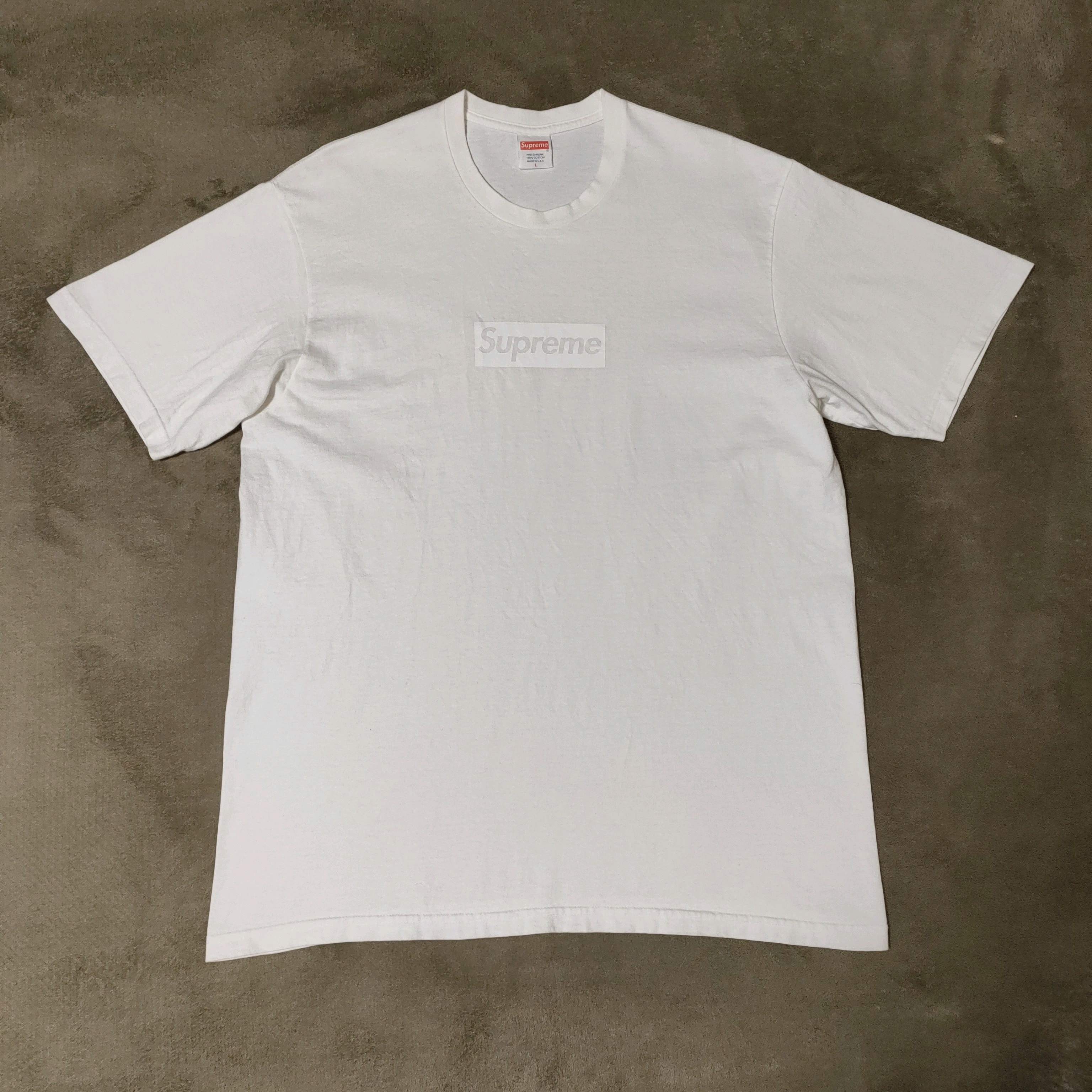 Supreme Tonal Box Logo Tee "White"