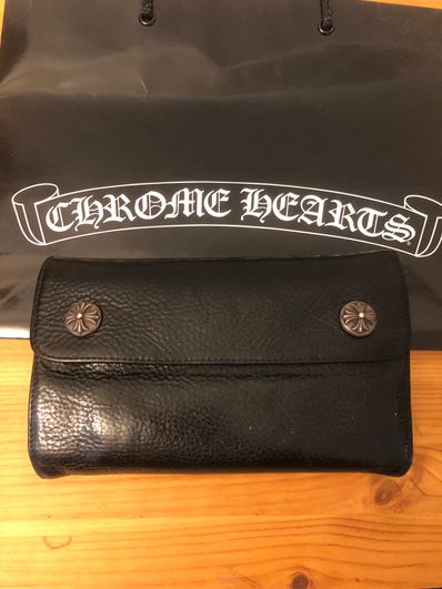 Chrome Hearts Wave Wallet Leather "Black"