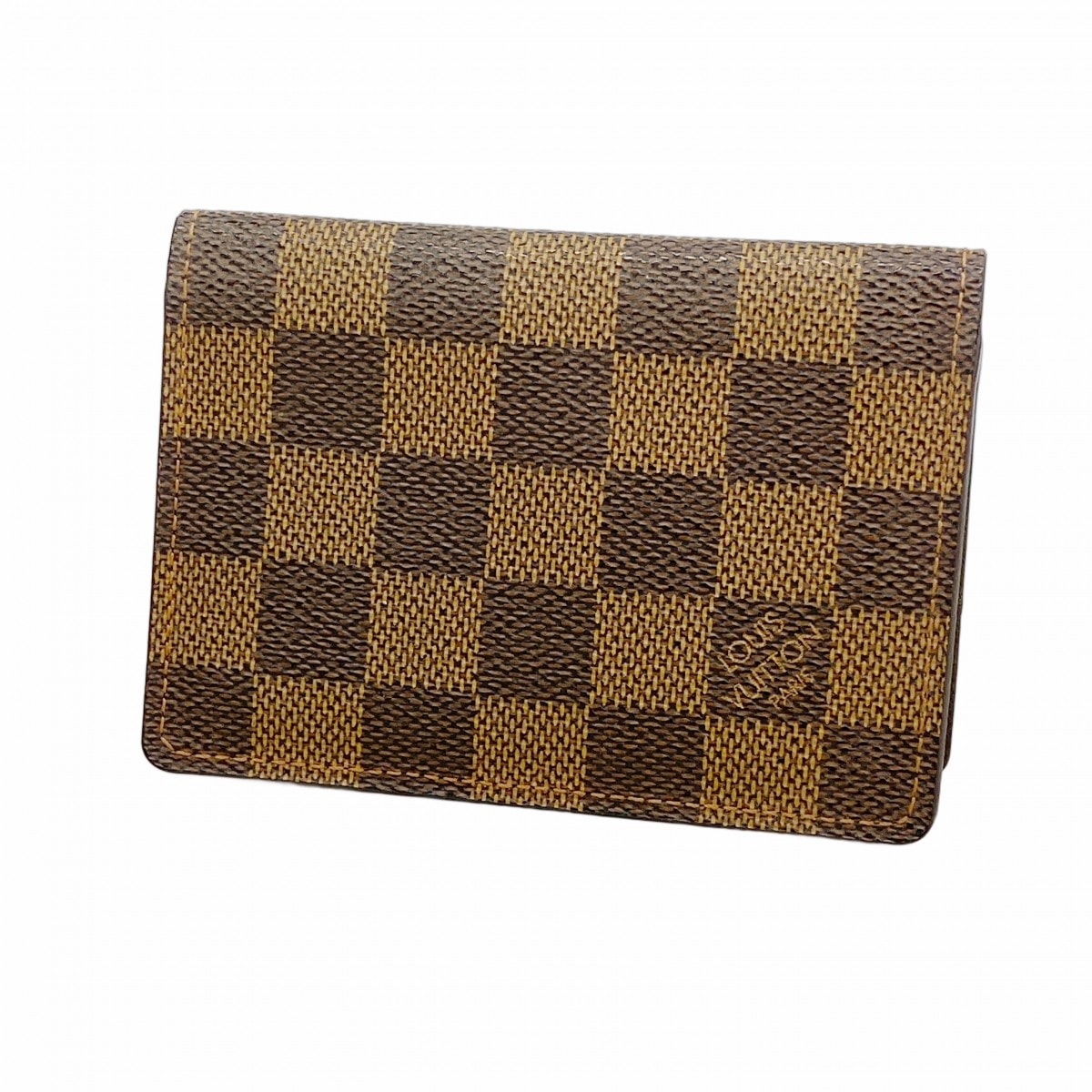 ★SALE【6dc3504】ルイヴィトン カードケース ダミエ ポルト2カルトヴェルテカル N60533 エベヌ【中古】メンズ レディース ユニセックス