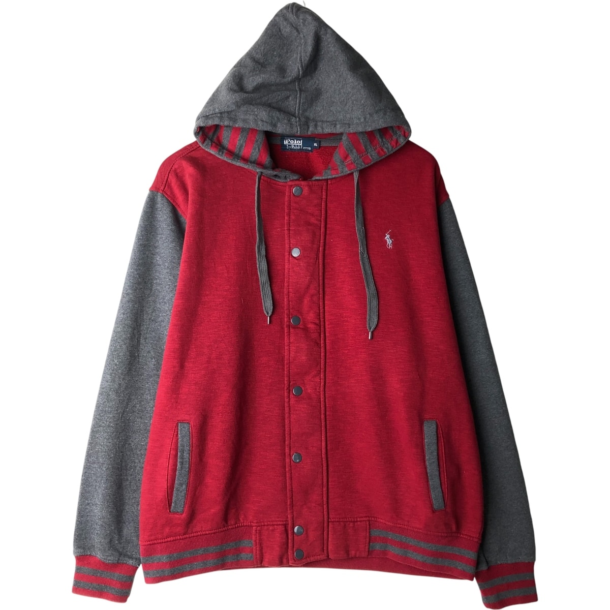 古着 ラルフローレン Ralph Lauren POLO by Ralph Lauren ツートン スウェットフルジップパーカー メンズXL相当/eaa615106