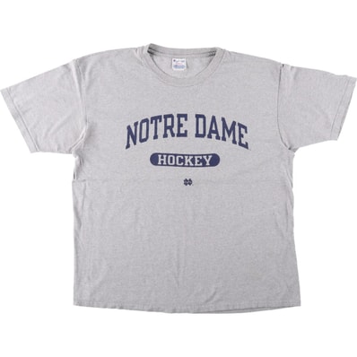 古着 チャンピオン Champion NOTRE DAME ノートルダム大学 3連プリント カレッジTシャツ メンズXL相当/eaa649514
