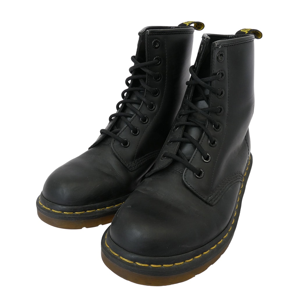 Dr.Martens ドクターマーチン ブーツ 10072 8ホール レースアップ レザー ブーツ ブラック系 UK5【中古】