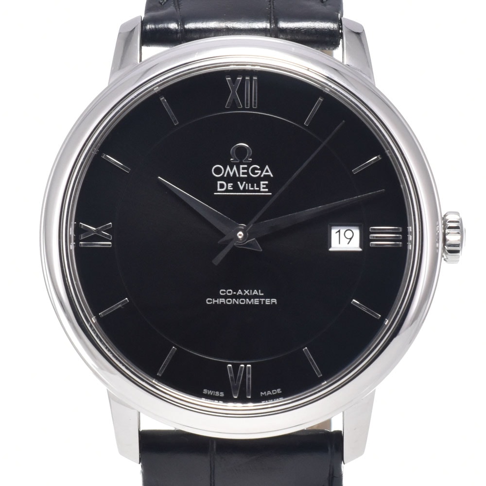 オメガ OMEGA 424.13.40.20.01.001 デビル プレステージ デイト CO-AXIAL 自動巻き メンズ 美品 内箱・保証書付き 腕時計 P#148949