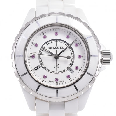 値下 シャネル CHANEL H2054 J12 11Pサファイア クォーツ レディース O#145535