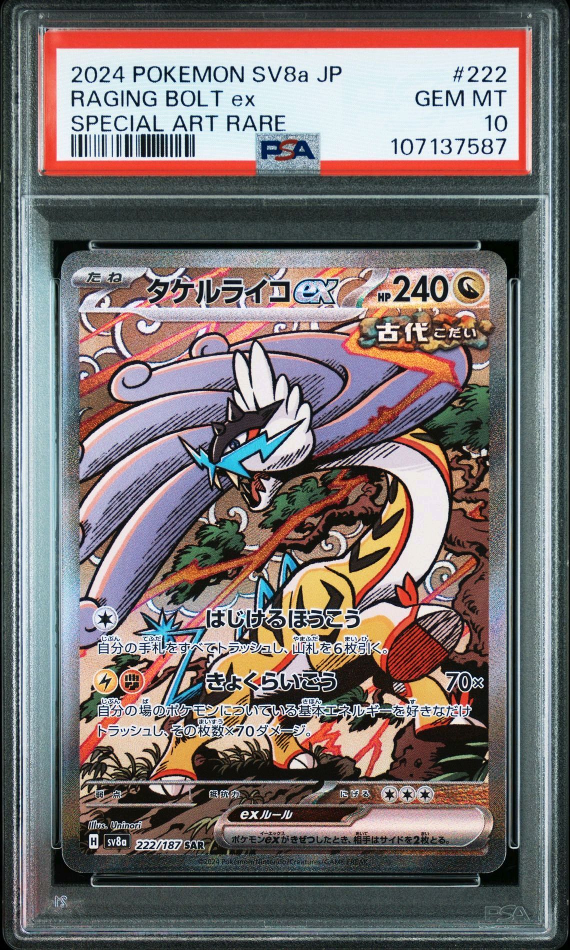タケルライコex SAR [SV8a 222/187](ハイクラスパック「テラスタルフェスex」)