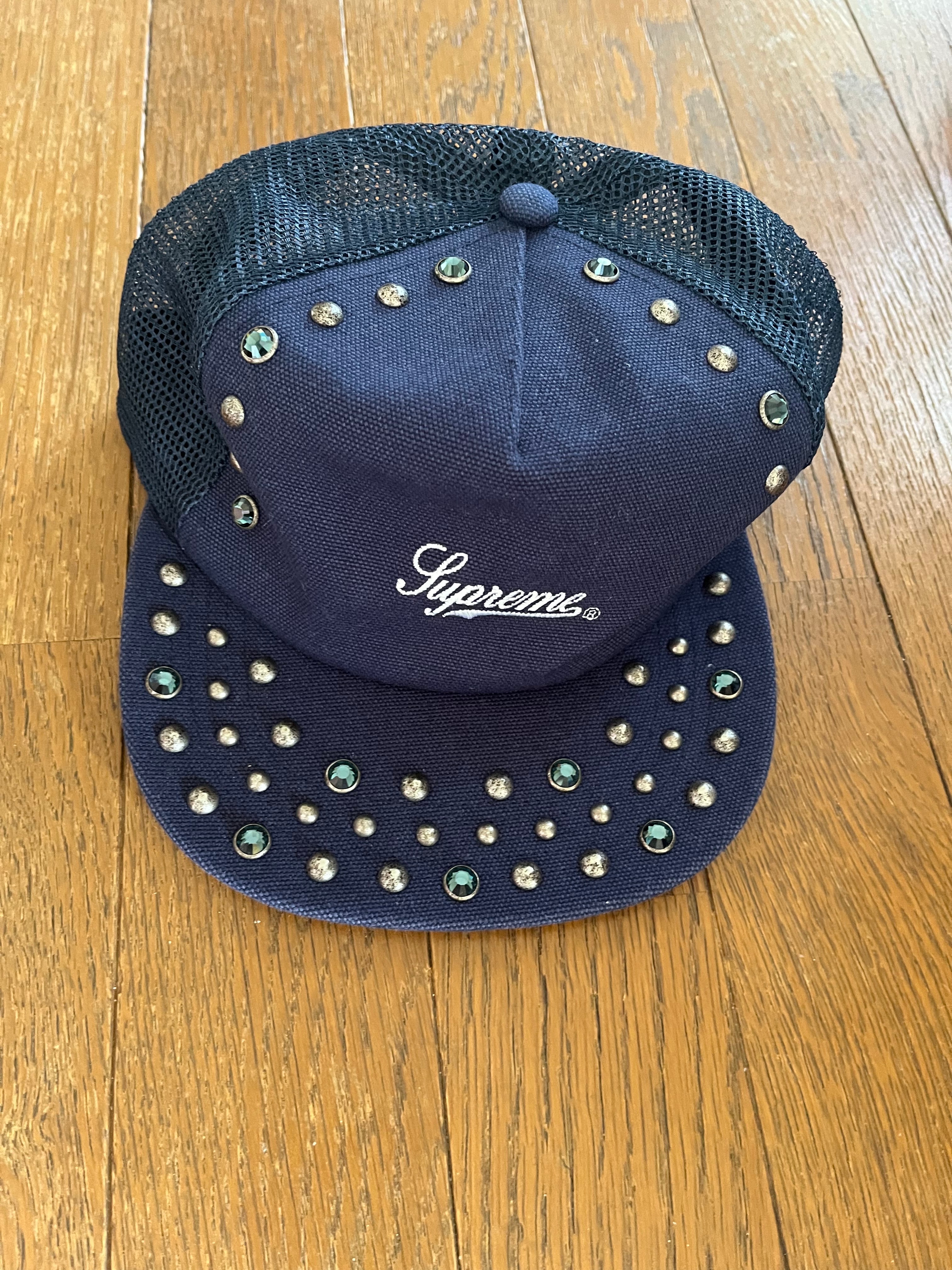 Supreme x b.b. Simon Studded Mesh Back 5-Panel "Navy"