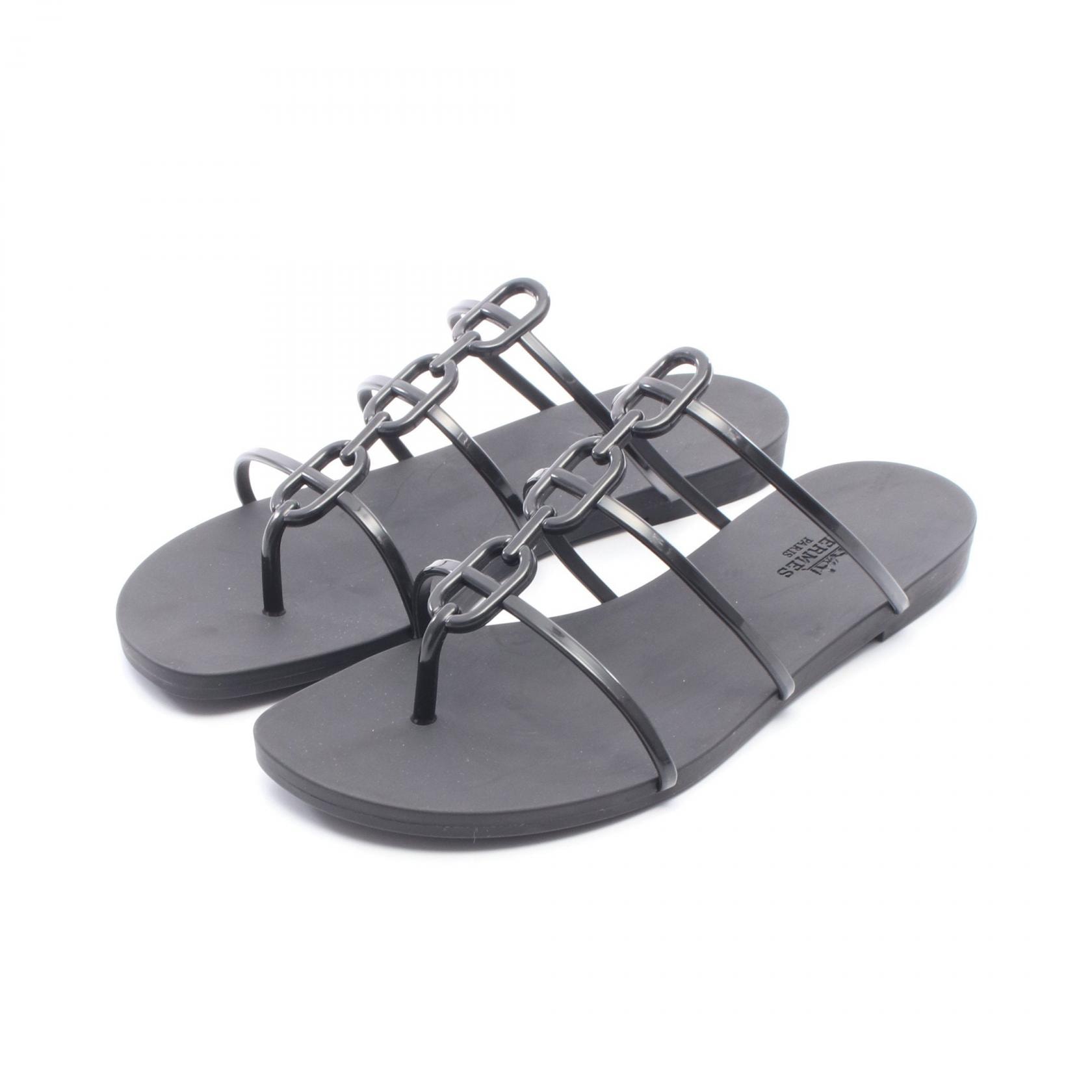 エルメス HERMES ミコノス サンダル 靴 ラバー レディース ブラック系 MG261179Z 【中古】