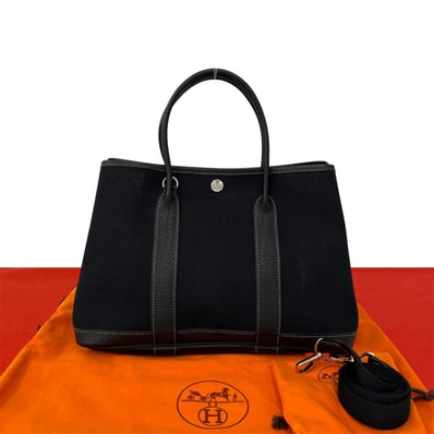 HERMES エルメス ガーデンパーティー TPM トワルオフィシエ ブッフル ショルダーバッグ ブラック
42740