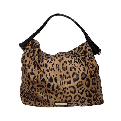 JIMMY CHOO ジミーチュウ レオパード ヒョウ柄 ナイロン 軽量 ブラウン レディース トートバッグ