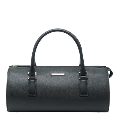 バーバリー ハンドバッグ ブラック レザー レディース BURBERRY 【中古】